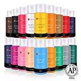 Best Paint For Canvas - Buyer's Guide 17 Acrylic Paint Set By Color Technik, Artist Quality, NEW COLORS,...