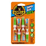 J-B Weld - World's Strongest Bond 2 Gorilla Super Glue Gel, Four 3 Gram Tubes, Clear, (Pack of 1)