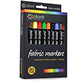 Best Paint For Canvas - Buyer's Guide 22 Colore Premium Fabric Markers - 20 Rich Pigment Fine Permanent...